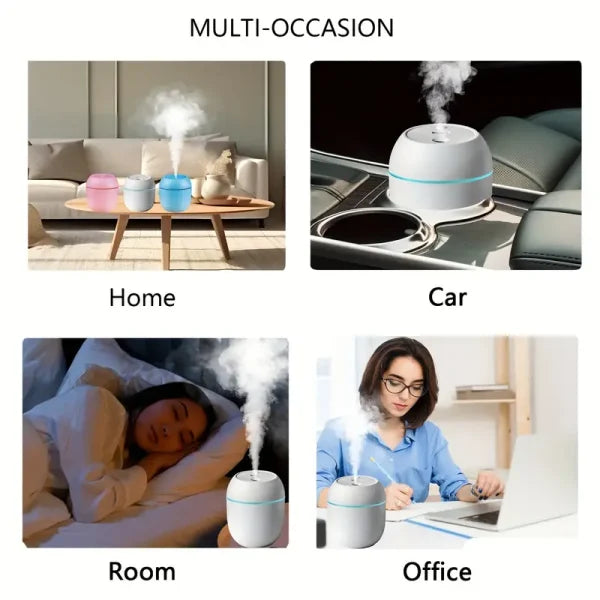 Humidifier With Warm Led Outline For Home, Office & Car Mist Air Fresheners