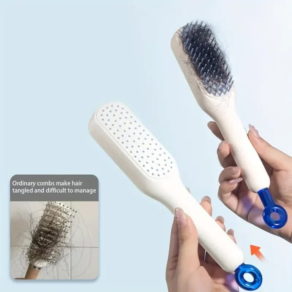 Self-Cleaning Hair Brush & Telescopic Comb