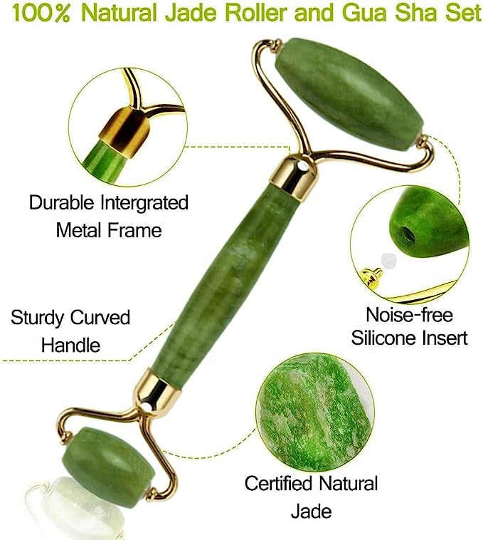 Jade Roller and Gua Sha Set