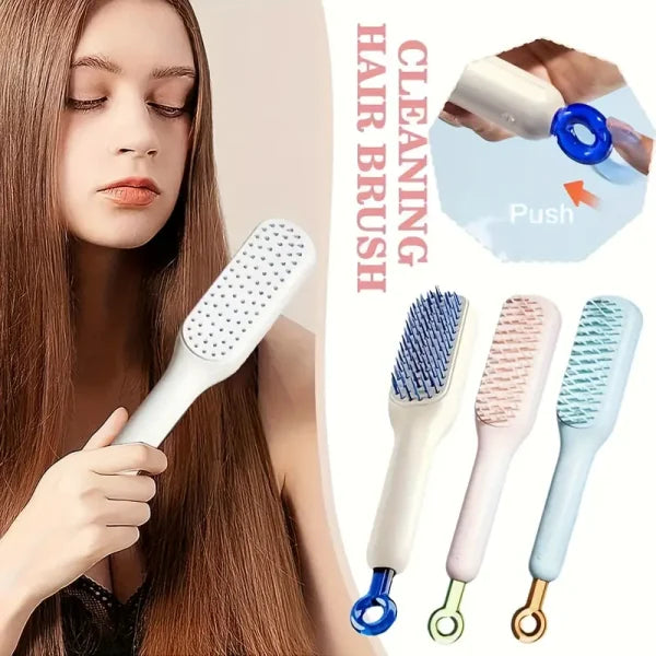 Self-Cleaning Hair Brush & Telescopic Comb